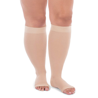 Sous le genou à bout ouvert pour les patients atteints d'insuffisance veineuse chronique Chaussette de compression 20-30 MmHg