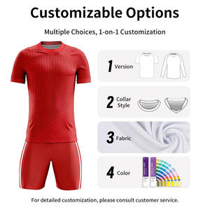 Groothandel Voetbaltenue Set Op Maat Bedrukt Snel Droogend Volwassenen Kinderen Wedstrijd Trainingspak - Product Image 5