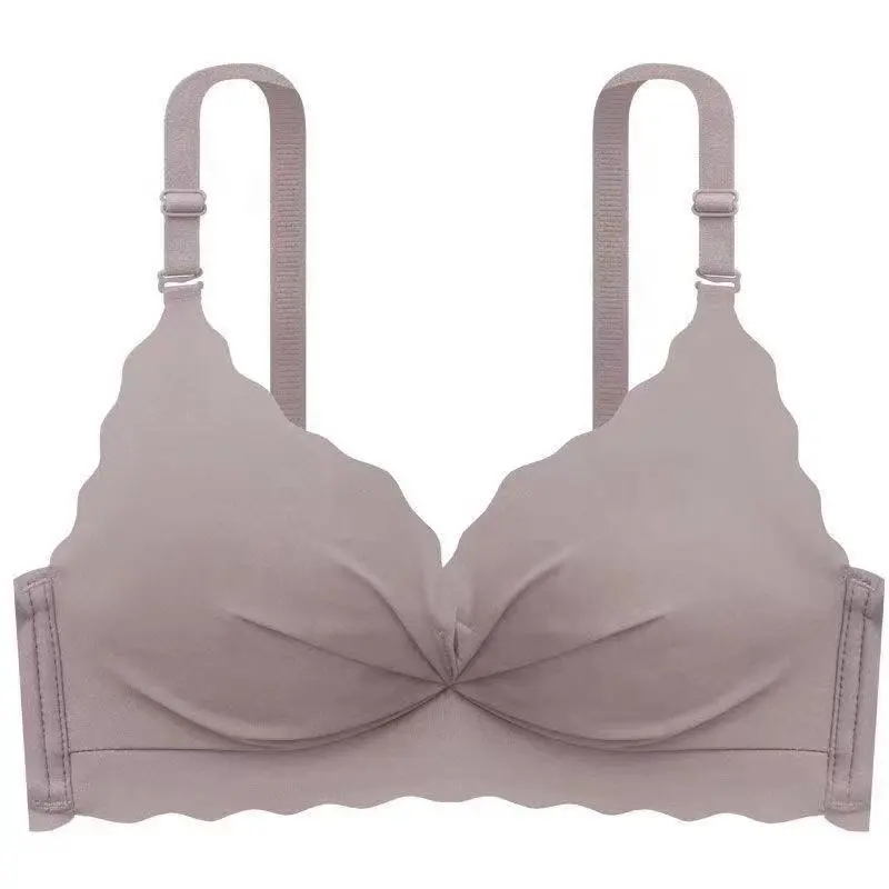 Nouveaux sous-vêtements sans couture automne hiver pour femmes sans armature petite poitrine rétraction poitrine anti-affaissement soutien-gorge respirant