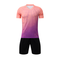 Conjunto de Camiseta de Fútbol Deportiva Transpirable de Secado Rápido 100% Poliéster de Manga Corta con Impresión de Calidad para Hombre