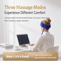 Appareil de massage automatique intelligent pour la tête avec fonction de pétrissage et de compression chaude, aide au sommeil pour la maison connectée