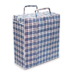 Fashion Retro Blue Checkerboard Plastic Plaid No Woven Recycled Bag Checkered Laundry Bags