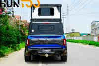 Huntoo - Camper de Aluminio Serie Blanco y Negro para Autocaravanas, Camiones y Camionetas 4x4, Camper Plegable de Lona Rígida para Camionetas Pickup