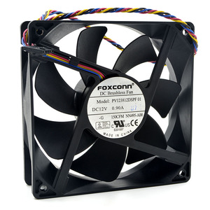 Ventilateur de refroidissement de châssis <span class=keywords><strong>Dell</strong></span> à quatre fils, contrôlé par la température, Foxconn PV123812DSPF 01 12V 0.90A 120*120*38MM 12CM, original, neuf - Product Image 1