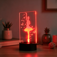Lampe de table 3D personnalisée avec photos de danseuses, lampe de nuit LED USB 3D, cadeau original, lampe décorative intelligente pour intérieur
