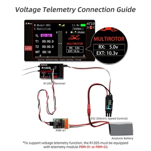 Radiolink 2.4GHz R12DS Récepteur 12 canaux SBUS/PWM compatible avec les émetteurs RC AT9 <span class=keywords><strong>AT9S</strong></span> Pro AT10 AT10II Pièces de bateau RC - Product Image 3