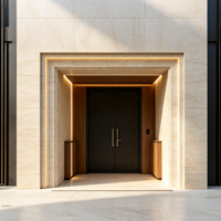 Dalle de marbre beige portugais naturel de qualité supérieure, idéale pour les portes de hall d'hôtel et de villa de style moderne et poli