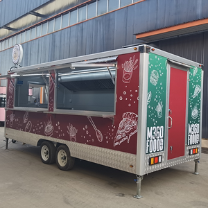 Camion de nourriture portable personnalisé entièrement équipé réfrigérateur mobile fourgonnette de restauration remorque de magasin chariot de restauration rapide camion de remorque de café mobile - Product Image 1