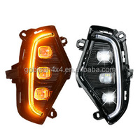 Gobison Phare Antibrouillard Jaune Clignotant Lampe de Pare-chocs Feux de Jour pour Toyota RAV4 2018 2019 2020 2021 2022