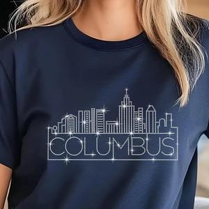 Happy <span class=keywords><strong>Columbus</strong></span> Day Rhinestone Transfers Crystal Hotfix Festival Motif Rhinestone Iron On Transfer para camisa - Product Image 3