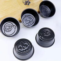 Ensemble de pâtisserie festif - Moule à gâteau miniature antiadhésif en forme de sapin de Noël, moule à muffins en forme de citrouille, moule à cupcakes et à puddings pour les fêtes MIXWARES