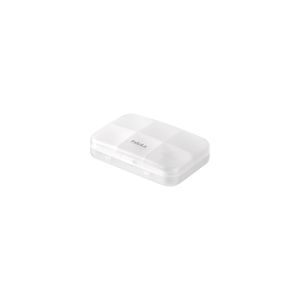 FaSoLa Mini Six Compartment Pillbox White Airtight Moisture Proof Portable Medicine Storage Case - Product Image 5
