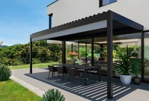<span class=keywords><strong>Pergola</strong></span> extérieure moderne de haute qualité en aluminium étanche persienne de jardin en métal - Product Image 4