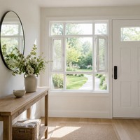 Ventana Abatible de Aluminio con Doble Vidrio, Resistente al Viento y a Huracanes, Diseño Moderno, Ventana para Casa