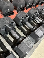 Nouveau design 32kg 36kg 40kg haltères décagonaux Nuobell libres jeu d'haltères réglables avec logo personnalisé pour salle de sport