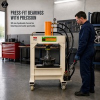 Presse hydraulique électrique pour roulements, bagues et arbres d'engrenage – Idéale pour atelier et garage