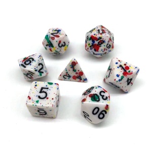 Màu sắc tuyệt đẹp khác nhau OEM đa diện DND Acrylic Dice Set cho bảng trò chơi hội đồng quản trị - Product Image 1
