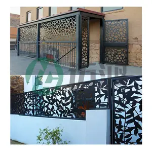 中国制造商激光切割金属丝网装饰铝花园围栏和大门