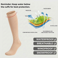 Chaussettes imperméables couleur chair pour hommes et femmes, randonnée, pêche, trail running, respirantes, gardent les pieds au sec, toutes saisons, sport de plein air