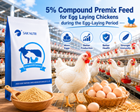 SAIK Prémélange en poudre composé à 5 % avec vitamines et acides aminés pour poules pondeuses favorisant la croissance