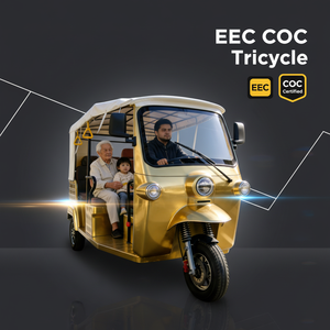 Tuk-tuk électrique certifié CEE & COC pour le marché européen, carrosserie ouverte, espace plus large de 1,5 m, tricycle passager pour le transport dans les zones touristiques - Product Image 3