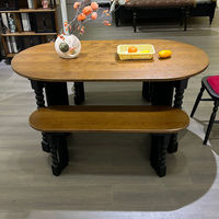 Table en bois massif de luxe, durable et élégante, ensemble de table à manger en bois de haute qualité pour salon, salle à manger, hôtel/cuisine