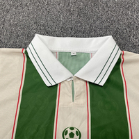 Camiseta de Fútbol Personalizada con Bordado, Transpirable, Antibacteriana, de Secado Rápido, 100% Poliéster, Manga Corta, Sublimada, Estilo Retro