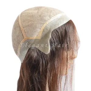 100% 真正的奢华欧洲原装处女雷米头发Ombre彩色高端全真丝顶底帽蕾丝假发