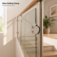 Pince à verre de sécurité tendance en acier inoxydable SS316 pour clôture de piscine, balustrades de balcon/escalier, accessoires de garde-corps en verre résistants à la rouille