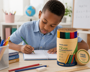 Set di Matite in Legno Nero di Alta Qualità, Facili da Affilare, Matite Rotonde, Cancelleria Personalizzata di Lusso per Scuola, Ufficio e <span class=keywords><strong>Disegno</strong></span> - Product Image 4