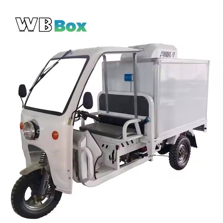 Bucket Motorcycle Delivery Van Wheels Cabin Cargo Tricycle Full