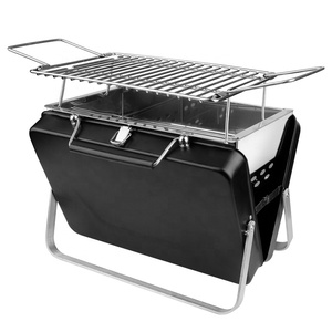 Lelyi usine vendre mallette en acier inoxydable Portable charbon de bois barbecue/valise barbecue pliant