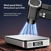 Ventilateur à jet industriel portable 80000 tr/min, sécheuse de voiture sans fil, lumières LED réglables, certifié UE, souffleur électrique haute vitesse 160 mph