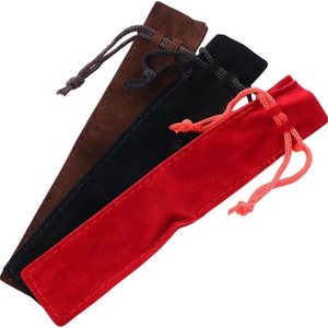 กระเป๋าผ้ากำมะหยี่ขนาดเล็ก ใส่ปากกา  รับสกรีนโลโก้  แบบเชือกผูก สำหรับใส่ปากกา ดินสอ ใช้สำหรับโฆษณาและโปรโมชั่น - Product Image 3