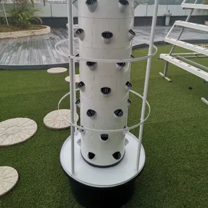 Vertikonales hydroponisches Turmsystem Garten Kunststoff hydroponischer Turm Pflanzer hydroponische Anbausysteme Turm Garten Aeroponik