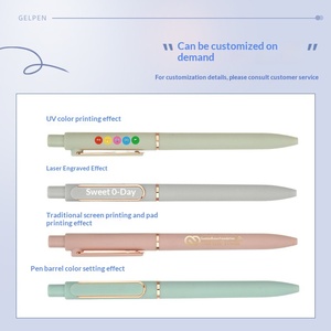 Hochwertiger Klick-Gelstift mit individuellem LOGO, Morandi Bullet 0,5mm, Werbe-Kugelschreiber aus Kunststoff, Großhandel - Product Image 3