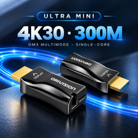 Convertisseur HDMI vers fibre optique ultra mini 4K 984FT/300M Extenseur de fibre HDMI multimode 4K30