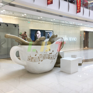 Sculpture de tasse à café musicale créative Libit, décoration artistique de forme irrégulière, modèle décoratif pour salon - Product Image 4