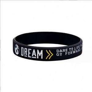 สายรัดข้อมือซิลิโคนแบบกำหนดเอง สร้อยข้อมือยางสำหรับกีฬาและแฟชั่น  สร้างแรงบันดาลใจสู่ความสำเร็จและความฝัน - Product Image 4