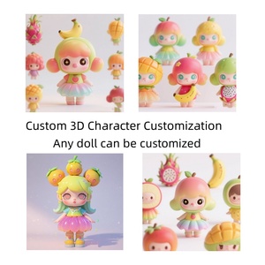 Colgante de muñeca de resina de PVC hecho a mano, figura de acción de dibujos animados para niño de oficina personalizada, modelo de juguete, nueva condición con caja de regalo incluida - Product Image 4