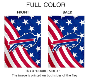 Bandera de Jardín Personalizada de los Buffalo Bills con Diseño de la Bandera Americana, Impresa por Ambos Lados en Poliéster - Product Image 2