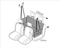 Tapis de voiture pour animaux de compagnie, imperméable, style hamac, pliable, respirant, amovible, lavable, housse de siège de voiture universelle pour animaux de compagnie