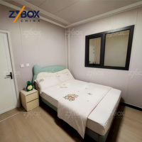 Maison conteneur extensible ZYBOX 40 pieds, assemblage rapide, pliable, compacte, grand espace flexible, design moderne pour hôtel/villa/Airbnb