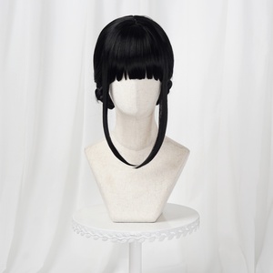 Parrucca All'ingrosso per <span class=keywords><strong>Cosplay</strong></span> KPOP e Anime Modello Rose Mira Viola Rumi Viola Scuro Zoey in Capelli Sintetici Resistenti al Calore - Product Image 4