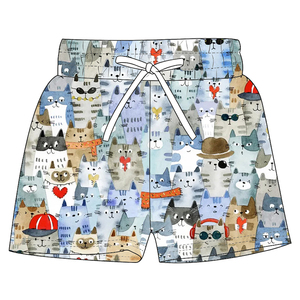 Shorts de Baño para Niños, Tela de Seda de Leche, Cordón Ajustable, Shorts de Playa para Niños, Impresión Personalizada, OEM, ODM - Product Image 2