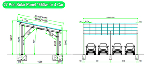 Ngoài Trời Không Thấm Nước Năng Lượng Mặt Trời Mái Nhà Bãi Đậu Xe Cấu Trúc Núi Giá Năng Lượng Mặt Trời Bãi Đậu Xe Bãi Đậu Xe 2 Xe 4 Xe Cấu Trúc Ý Tưởng Thiết Kế - Product Image 4