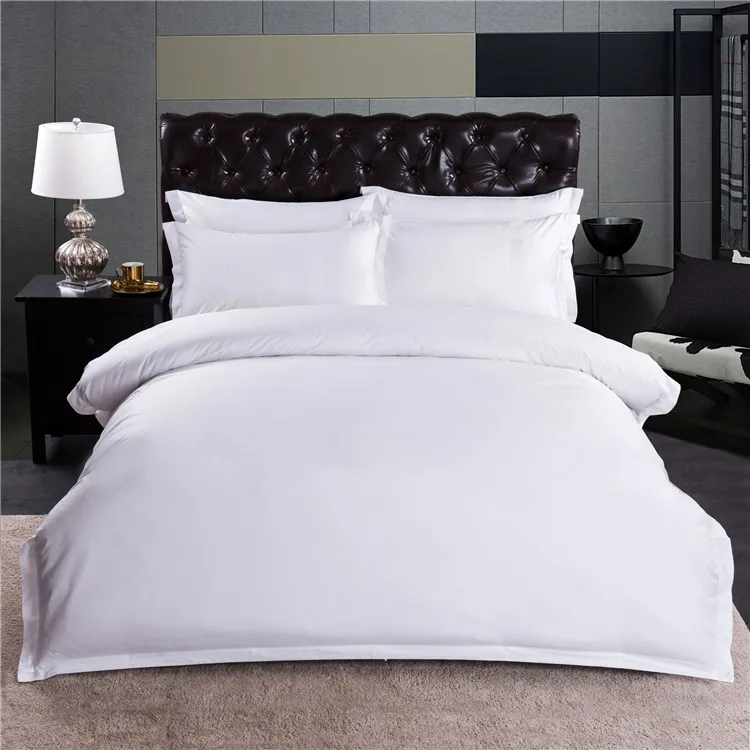 Weiß Baumwolle Hotel Queen Luxus Bettwäsche-Sets schlechtes Blatt Baumwolle Bettwäsche-Set