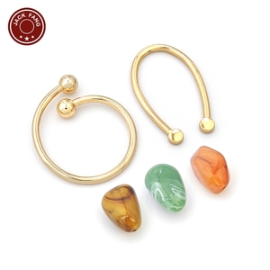Conector de bikini, herrajes para trajes de baño, hebilla de forma irregular, decoración metálica personalizada para vestidos de mujer, cuentas, hebilla de anillo en U y V - Product Image 2