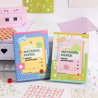 100 pièces de papier décoratif coloré pour scrapbooking, fond de journal, étiquettes DIY pour journal créatif, fournitures de papeterie
