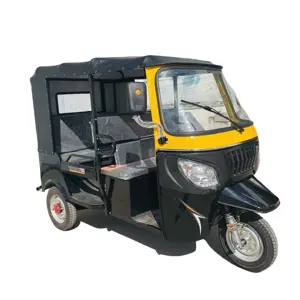可靠的电动Bajaj出租车机动三轮车3轮乘客三轮车摩托车软车顶